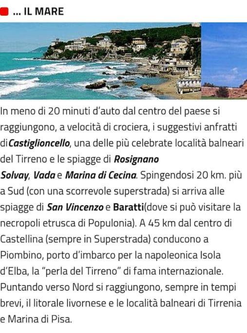 Appartamento Bellavista Castellina Marittima Exteriér fotografie